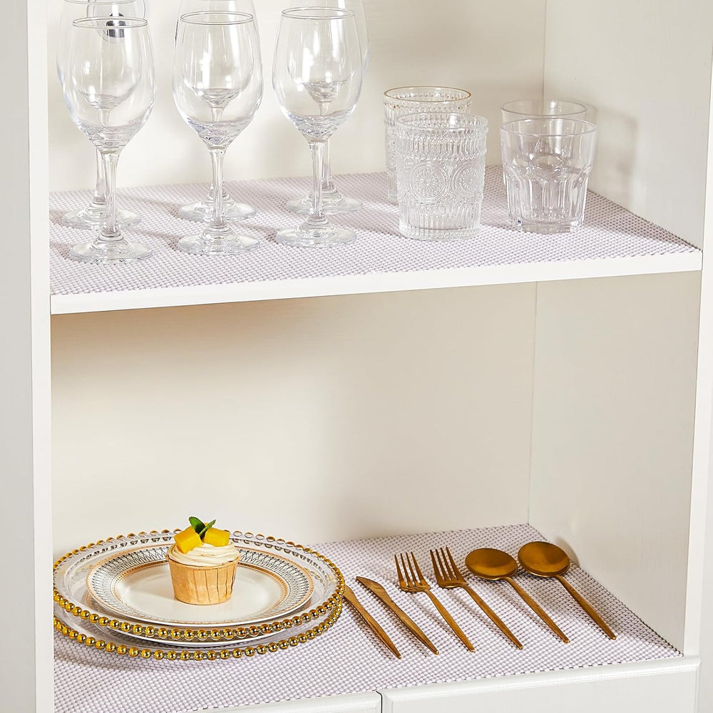 Shelf Liner for Kitchen Cabinets and Drawers, White, 24" x 240"