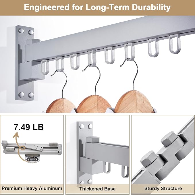 Bakala Clothes Drying Rack, Laundry Drying Rack Foldable, Heavy-Duty Space - Image 9