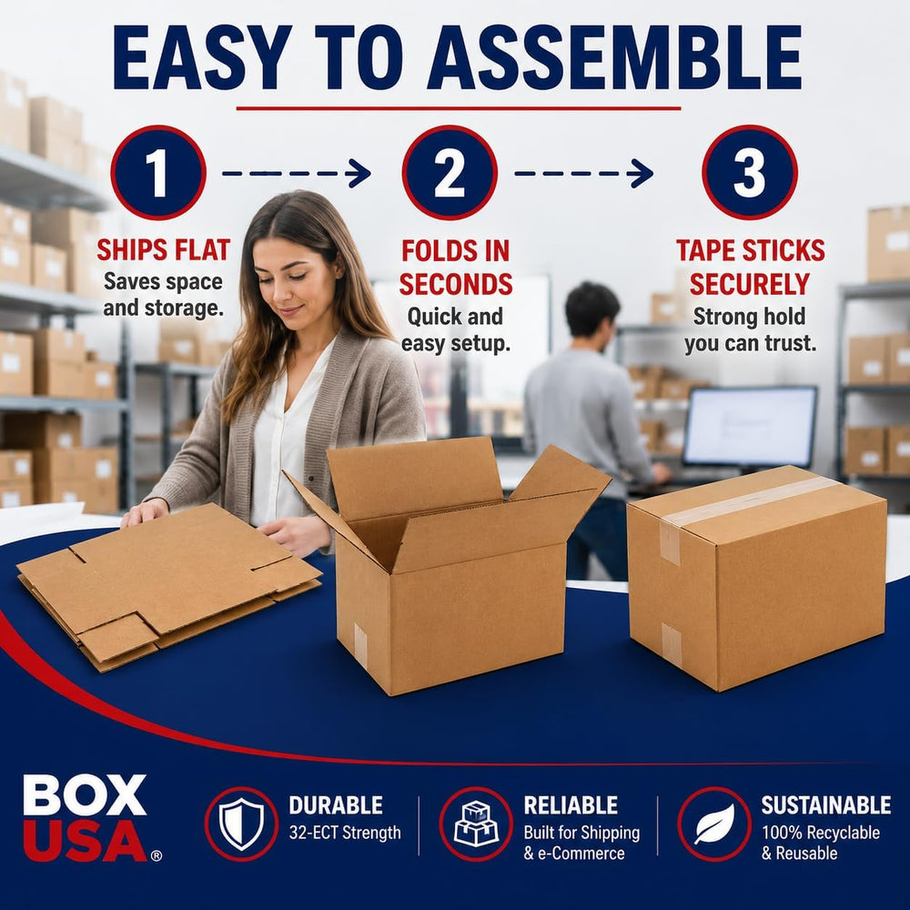 BOX USA Long Boxes Holds 65lbs, 20x10x6 25-Pk for Shipping & Packing