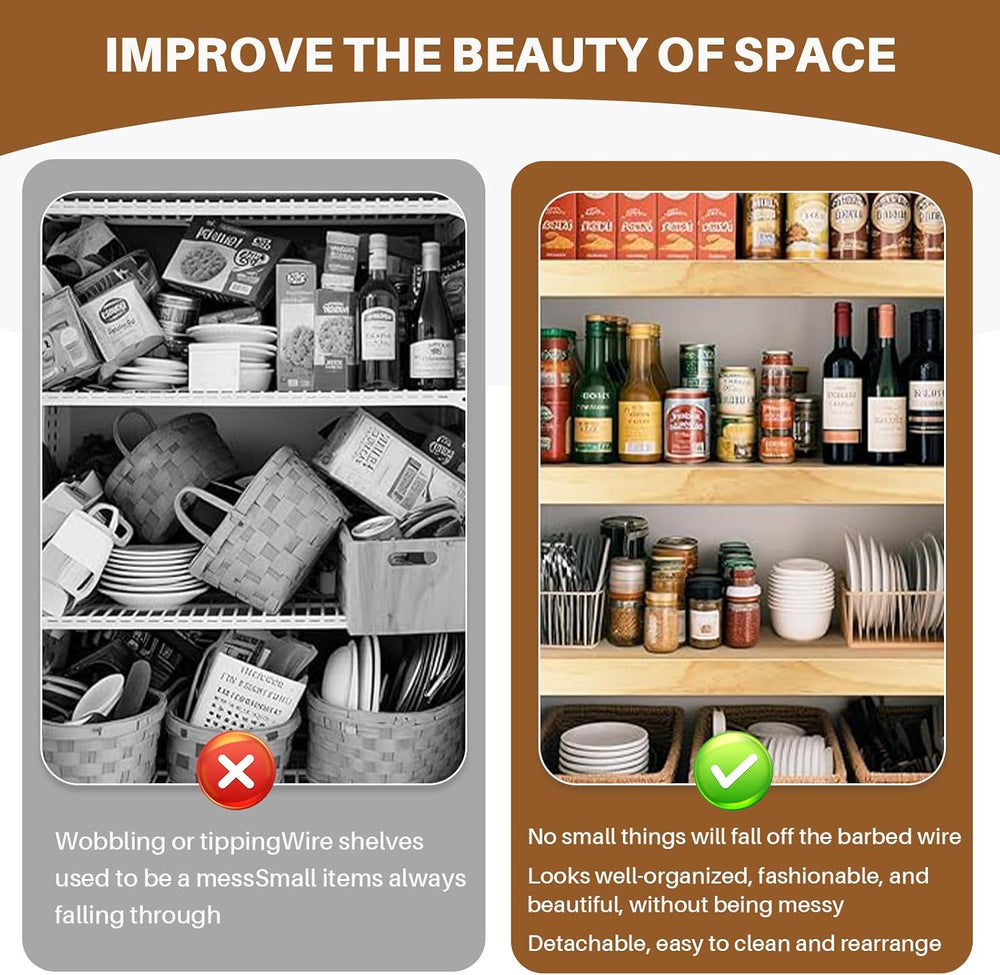 4 Pcs Custom Size Wire Shelf Covers for Pantry, Preventing Leakage of Items &...