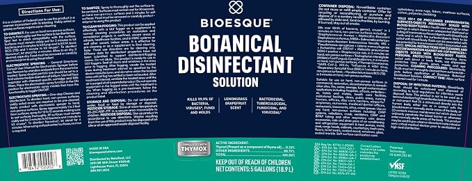 Bioesque Botanical Disinfectant Solution, Heavy Duty Broad-Spectrum Disinfectant - Image 7