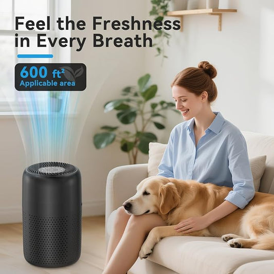 Small Air Purifiers for Bedroom Home Dorm Up to 600 sqft, 20 dB Quiet Desktop - Image 2