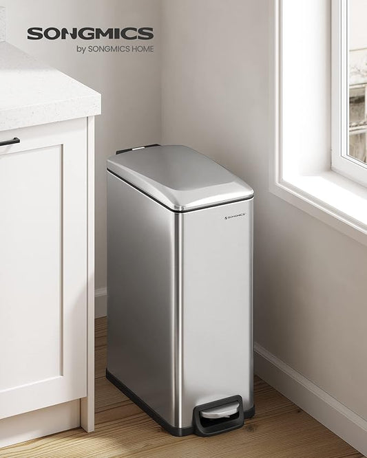 SONGMICS Slim Trash Can, 13-Gallon Garbage Can - Image 2
