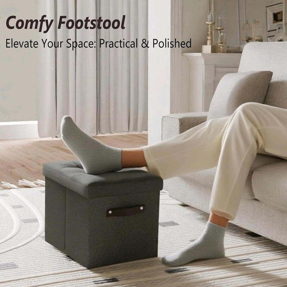 Adjustable Dividers Storage Ottoman Shoe Organizer Box for Closet,2 Pack