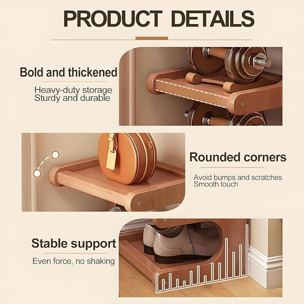 7-Tier Vertical Shoe Rack, Bamboo Free Standing Shoe Rack Shelf, Shoe Storage...