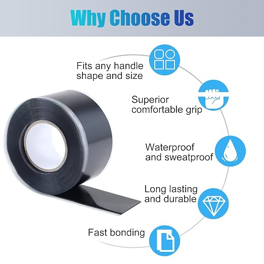 Lichamp Seal Self Fusing Silicone Tape, 1 Inch x 10 Feet x 10 Rolls, Total 100 - Image 9