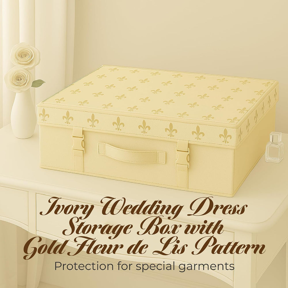 HANGERWORLD Wedding Dress Storage Box Bridal Gown Preservation Kit including ...