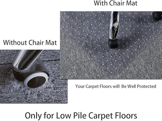 Large Chair Mat for Carpet, Easy Glide Plastic Carpet Floor Protector Mat for - Image 2