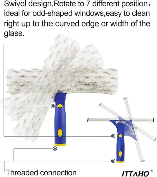 ITTAHO Window Washing Kit with Extension Pole, Window Cleaner - Image 2
