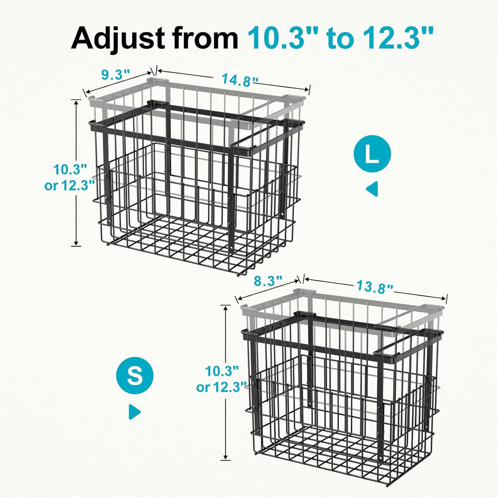 iSPECLE Freezer Organizer Bins - Height-Adjustable Holds 12" Pizza, 4 Pack