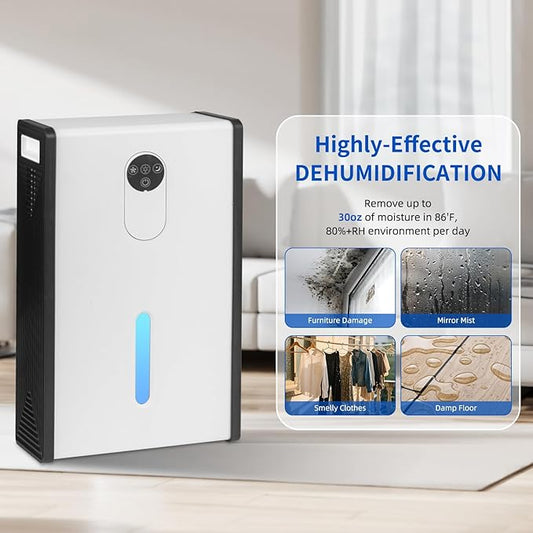 Dehumidifier for 1076 sq.ft, Quiet Portable Moisture Absorber - Image 2