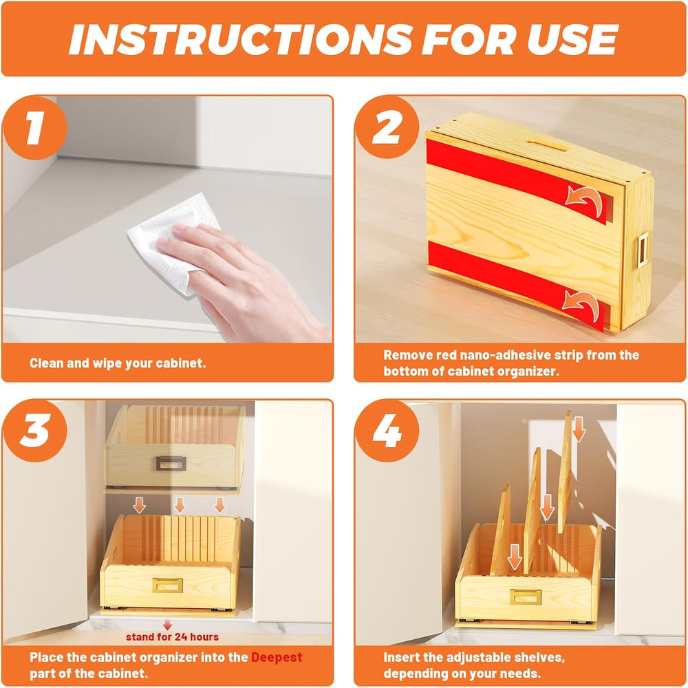 Pull Out Organizer for Cabinets, Baking Sheet Organizer