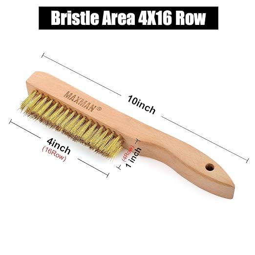 MAXMAN Brass Brush, Soft Brass Bristle Brush, Wire Brushes - Image 5