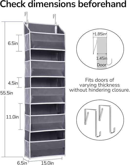 ULG 2 Pack 5-tier Over the Door Organizer Dark Gray - Image 2