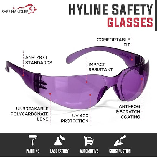 SAFE HANDLER Hyline Anti-Fog Color Safety Glasses Variety, Impact Resistant - Image 2