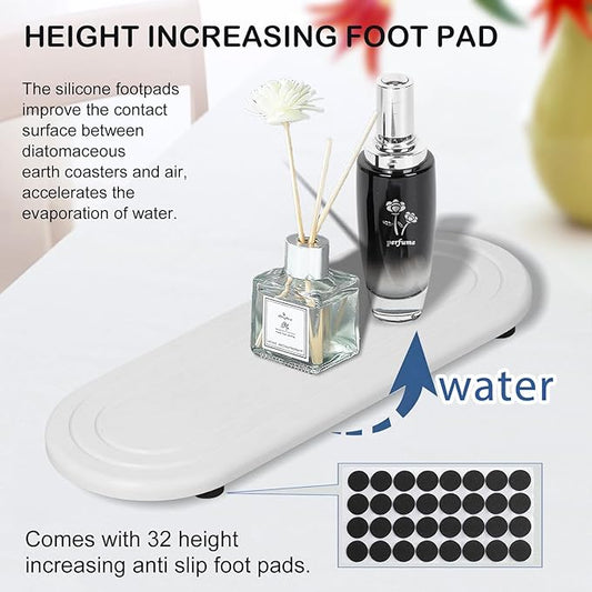 2PCS Water Absorbing Stone Tray, Fast Drying Diatomite Stone Sink Tray - Image 2