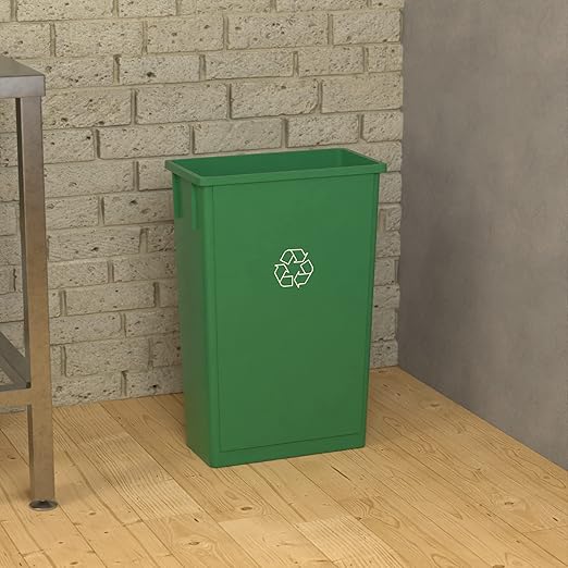23 Gallon Green Recycle Slim Jim Trash Can - Image 3