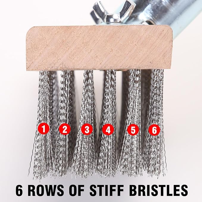 MAXMAN Floor Scrubber, Deck Brush, Stainless Steel Floor Scrub Brush - Image 6