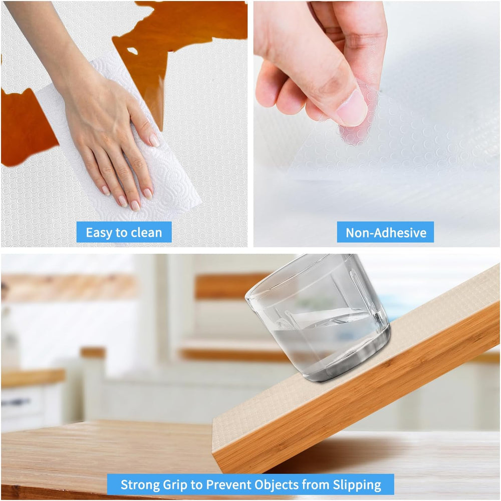Shelf Liners for Kitchen Cabinets Non Adhesive Drawer Liners 24 x 118 Inch, E...