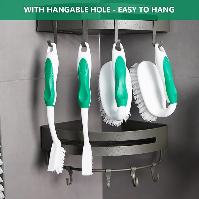 Scrub Brush Set, 4 Pack Deep Cleaning Brush Kit - Image 7