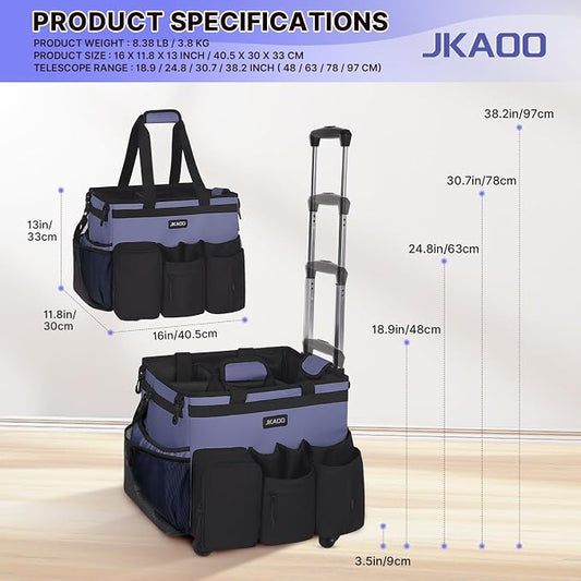 Large Rolling Cleaning Caddy Bag - Image 2