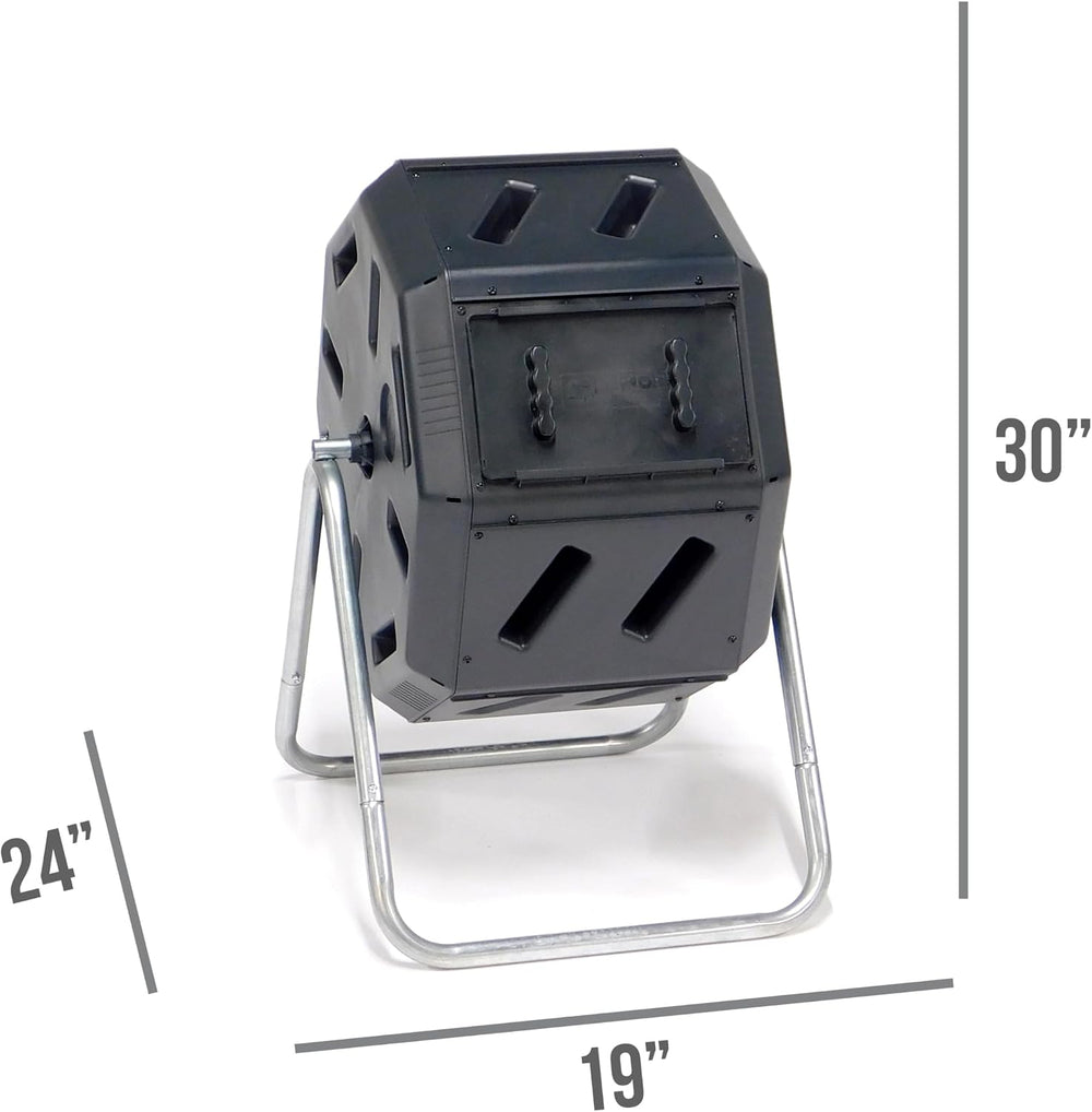 FCMP Outdoor IM2000 Tumbling Composter Canadian-Made, 100% Recycled Resin - O...