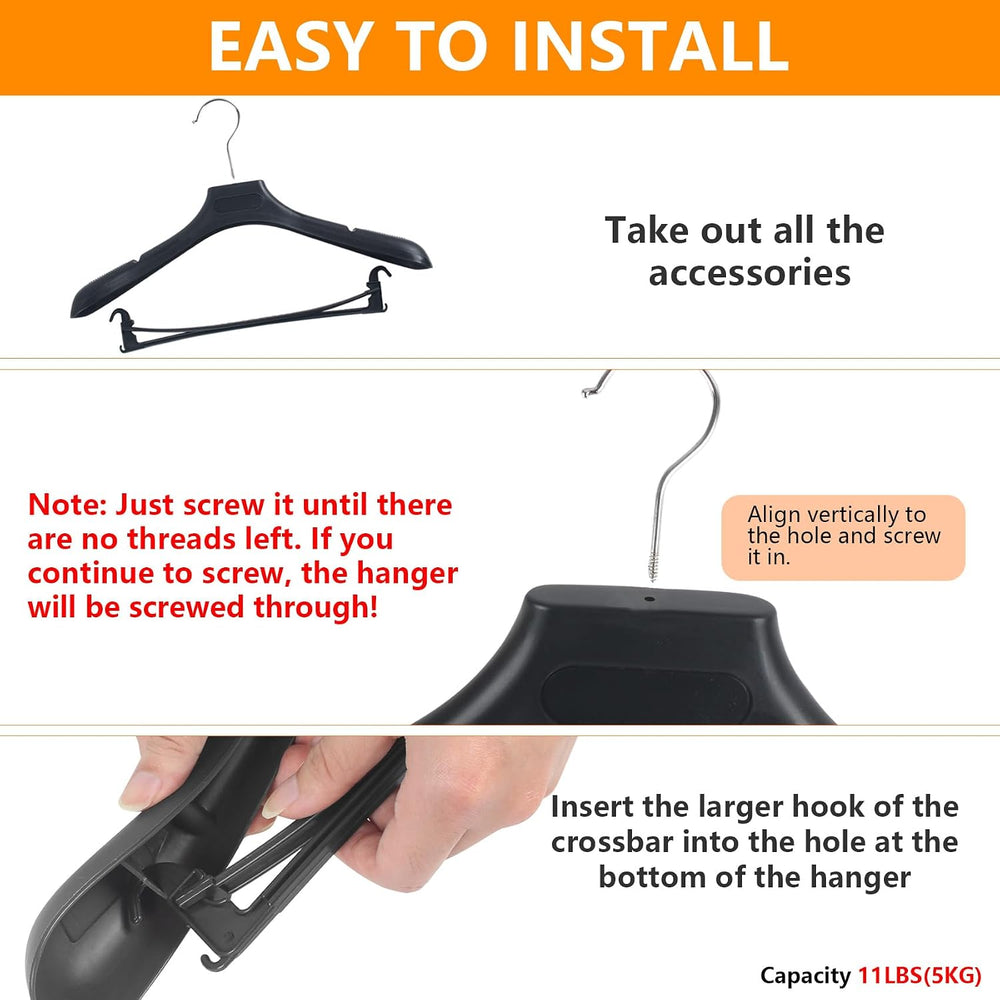 DEDU Suit Hangers for Men 20 Pack, Coat Hangers Non Slip Width 17.7", Bl...