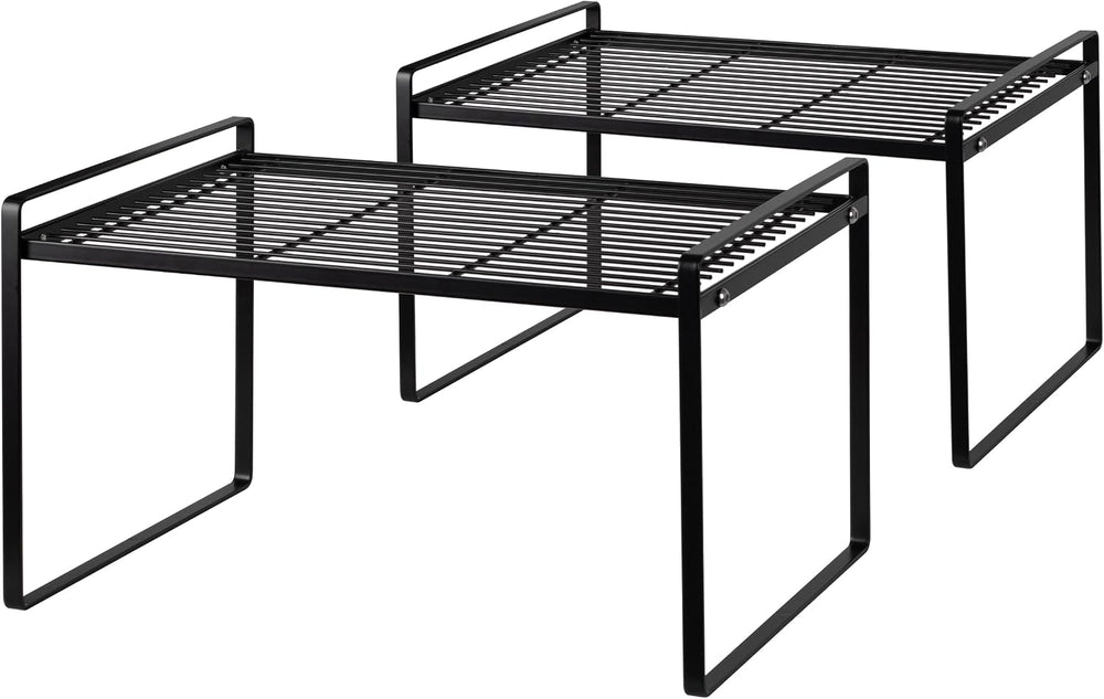 Shantton Cabinet Shelf Organizer, Pantry Shelf Rack, Black 13.1x10.6x9.5