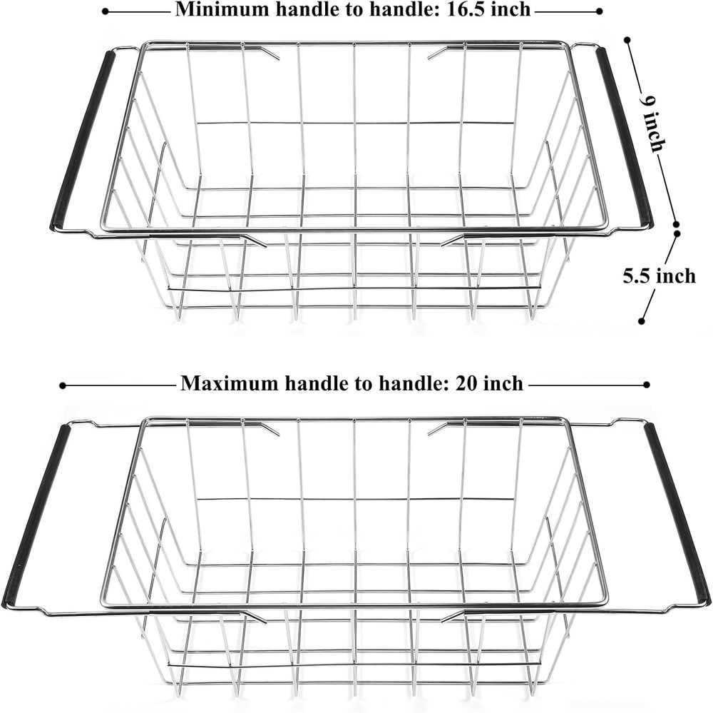 Orgneas Expandable (16.5" ~ 20") Chest Freezer Basket Stainless Steel