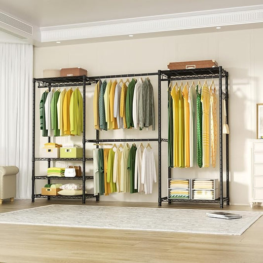 Ulif E1 Heavy Duty Closet Garment Rack, 6 Tiers Adjustable Metal Freestanding - Image 2
