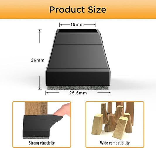 Square Chair Leg Protectors for Hardwood Floors - Image 2