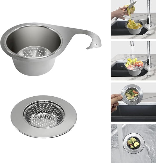 Stainless Steel Drainage Basket, Corner Sink Filter Basket, 4.5-inch Sink - Image 2