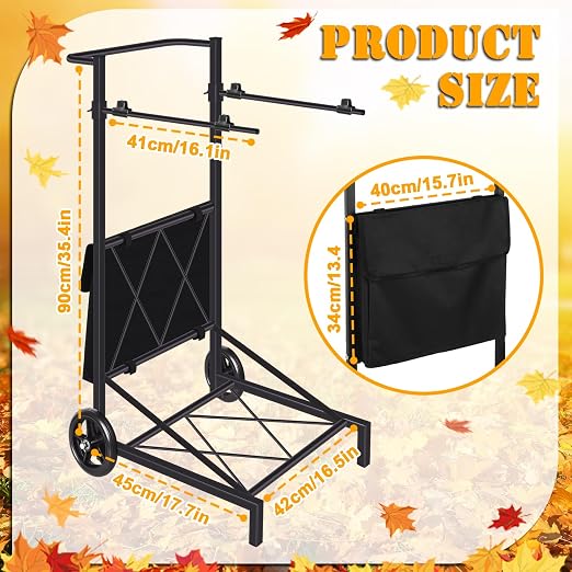 Leaf Bag Holder, Trash Bag Holder Stand, Lawn Bag Holder, Adjustable Outdoor - Image 2