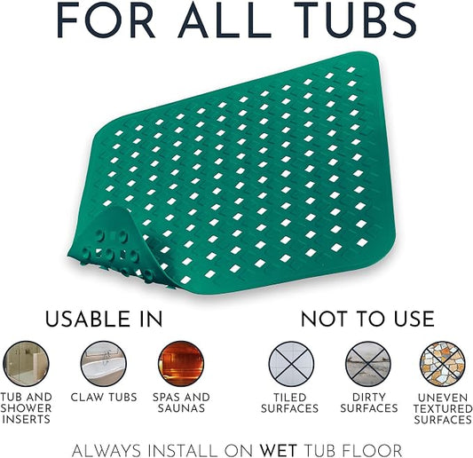 Homerella Anti Slip Shower Mat | Anti Mold Non Slip Bathtub Mat - Image 2
