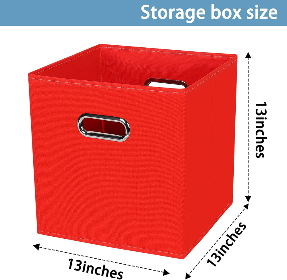 Fabric Cubby Storage Bins,13x13x13 Inches,Cube Organizer Bin Foldable Storage...
