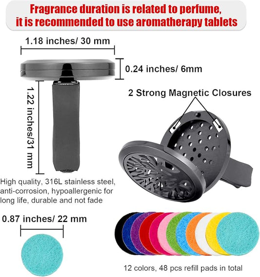 2 Pieces 316L Car Aromatherapy Oil Diffuser Air Freshener - Image 2