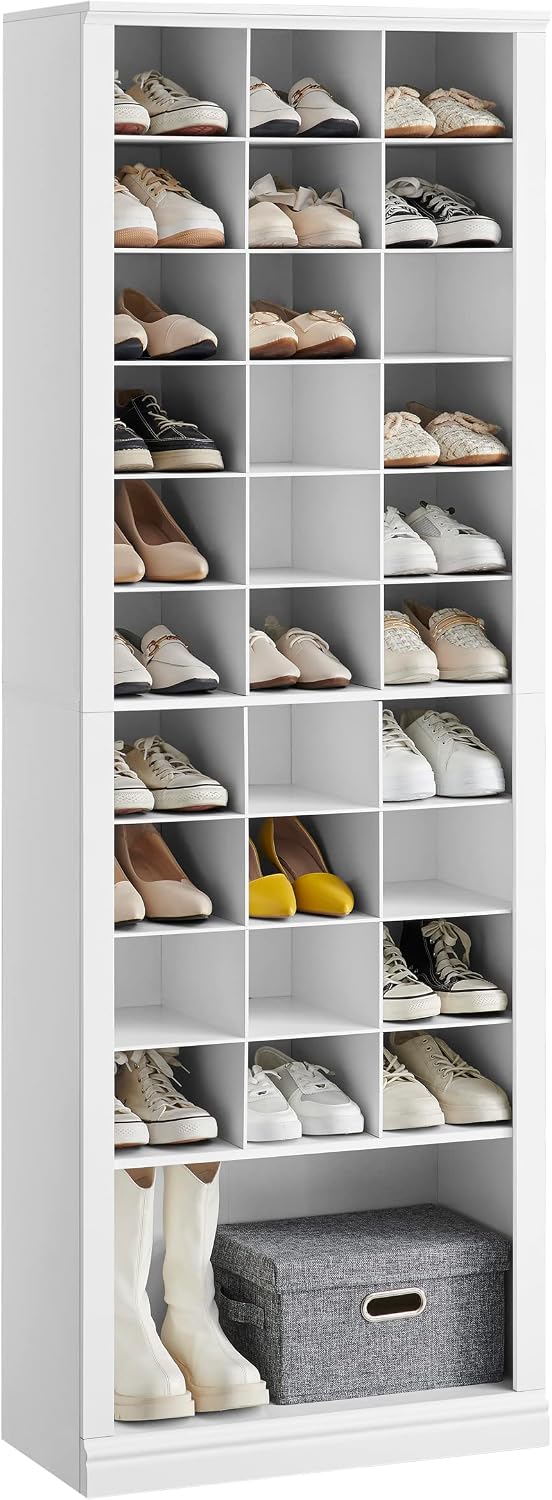 Hzuaneri 11 Tiers Shoe Storage Cabinet, Tall Shoes Cabinet with Cubby