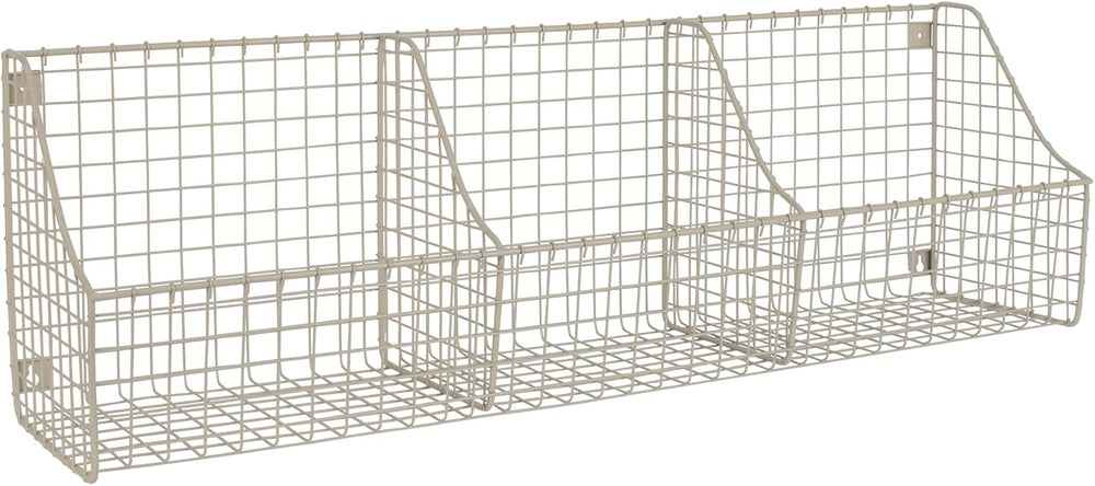 Spectrum Diversified Wall Mount Triple Storage Basket, Satin Nickel