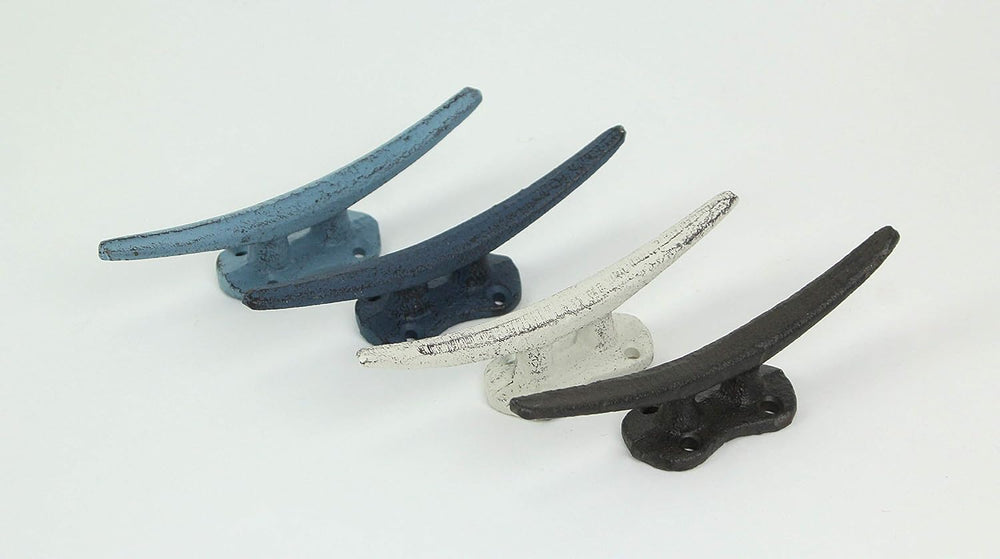Zeckos Set of 4 Boat Cleat Wall Hooks, 5.75 Inch Tall Multicolored