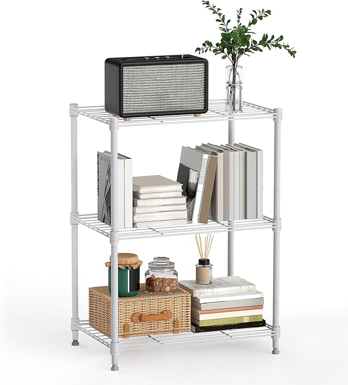 450 lbs Wire Storage Shelving 3-Tier Utility Shelving Unit Steel Organizer Wire - Image 8