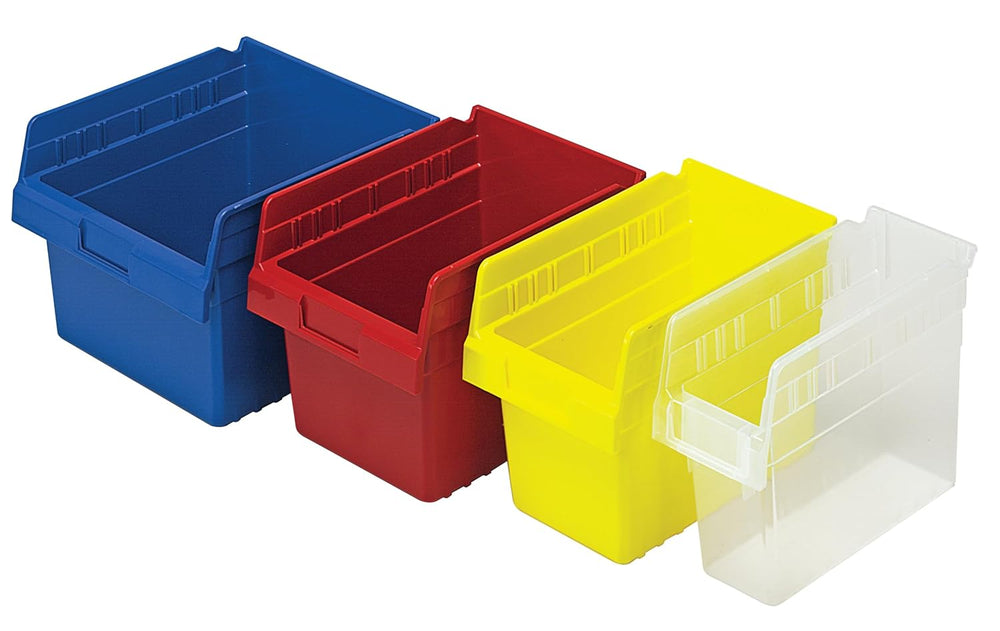 Quantum Storage Systems QSB101BK 36-Pack 4" Hanging Plastic Shelf Bin St...