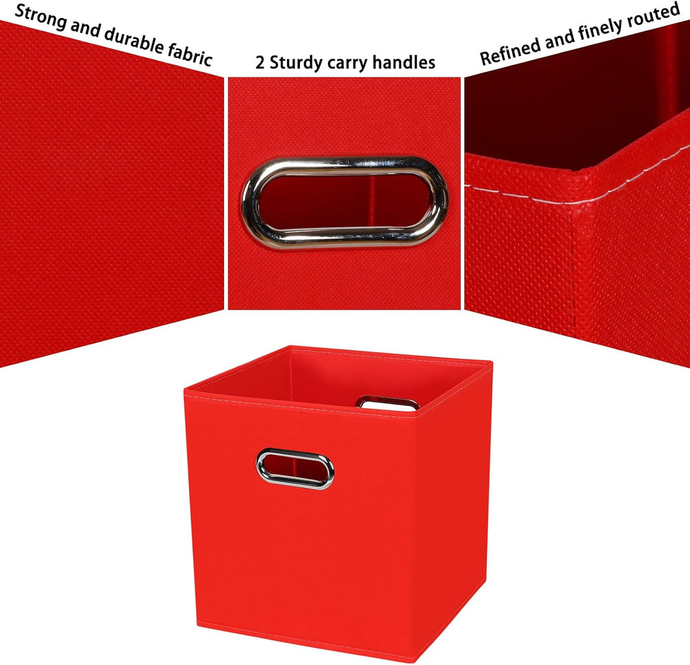 Fabric Cubby Storage Bins,13x13x13 Inches,Cube Organizer Bin Foldable Storage...