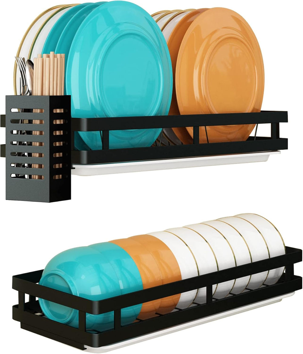 Wall Mounted Stainless Steel Dish Drying Rack Fruit Vegetable Storage Basket ...