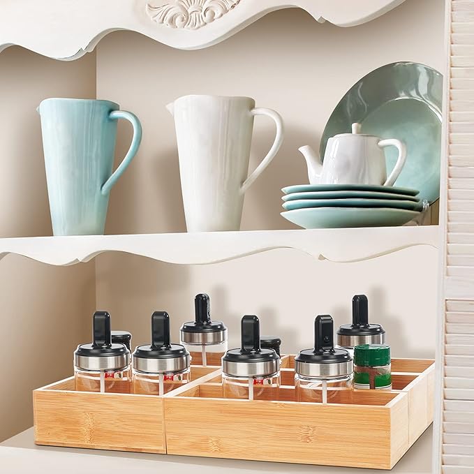 Fabsome Bathroom Drawer Organizer, Bamboo Box Bin - Image 6