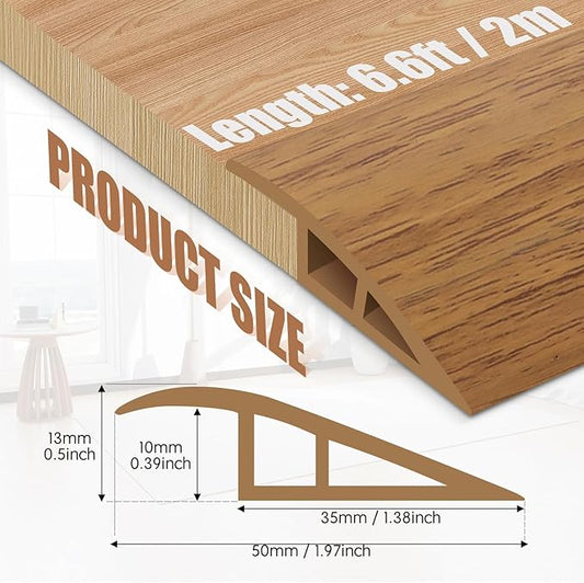 Floor Transition Strip Door Threshold 79" Floor Transition Reducer Trim on The - Image 2