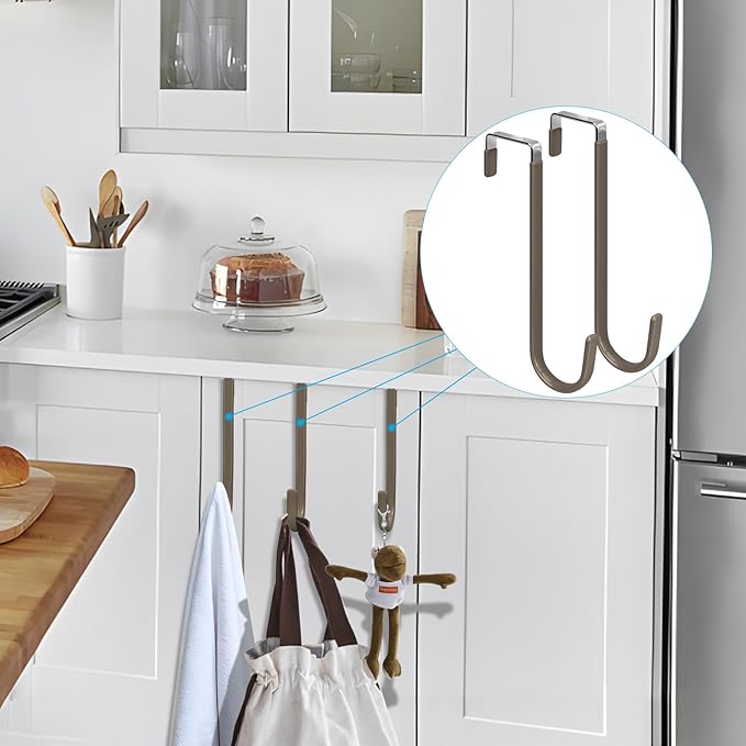 FYY Over The Door Hooks, 4 Pack Upgraded Long Door Hangers Hooks - Image 7