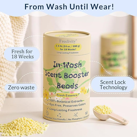 Freelivity In‑Wash Scent Booster Beads – Fresh Essence Scent, Laundry Beads - Image 2