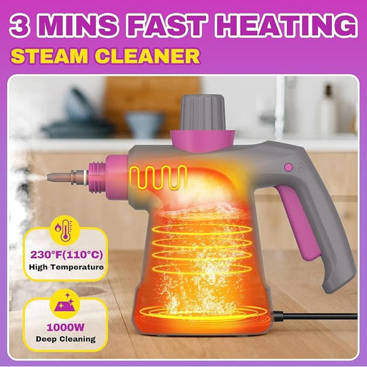 Pressurized Handheld Steam Cleaner, Portable Multi-Surface Cleaner - Image 2