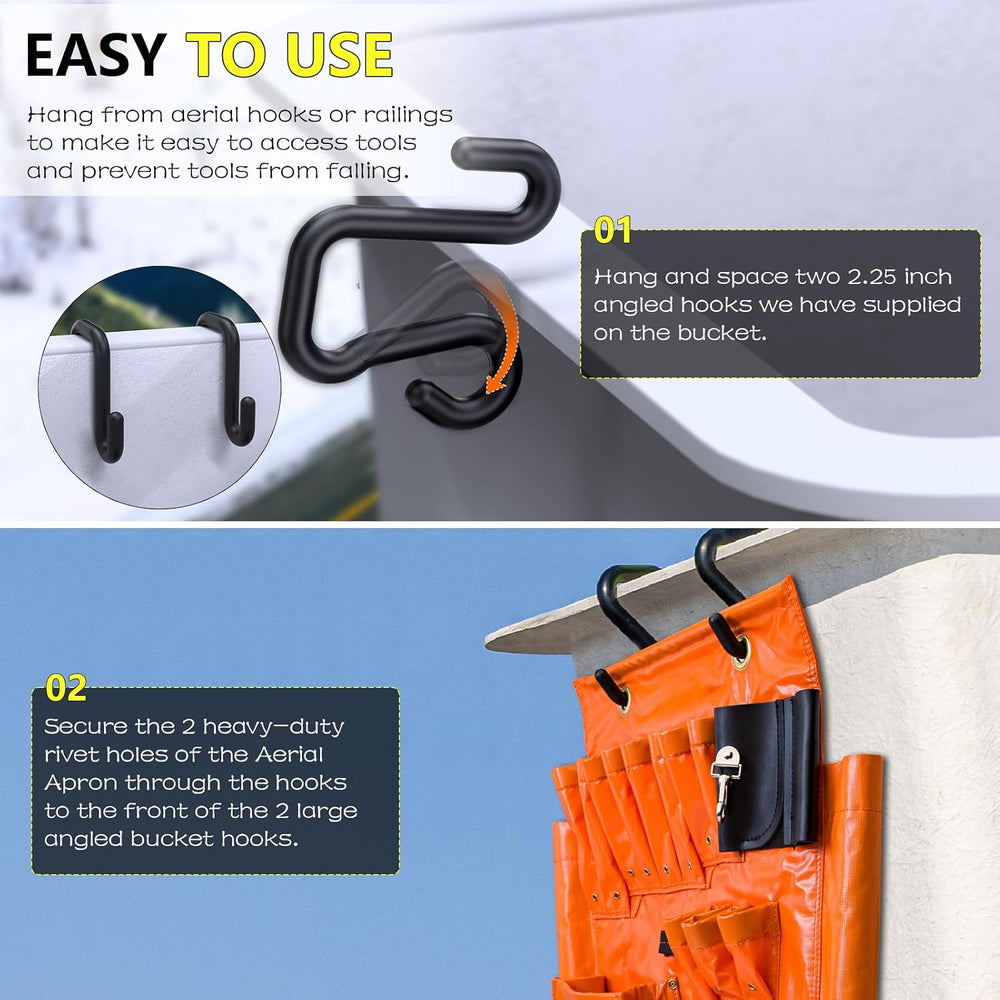 Lineman Tool Board, Aerial Apron, Bucket Truck Tools Organizer with Over 16 P...