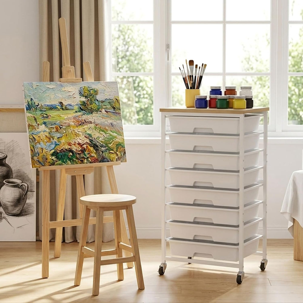 Rolling Storage Cart 8 Drawers Utility Organizer with Wheels